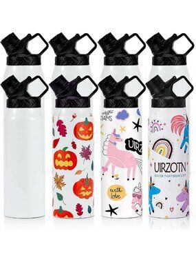 8 Pack 32 OZ Stainless Steel Sublimation Water Bottles - DIY Blanks for